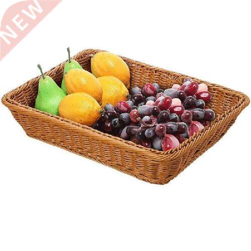 Straw Wicker Woven Storage Basket For Home Table Fruit