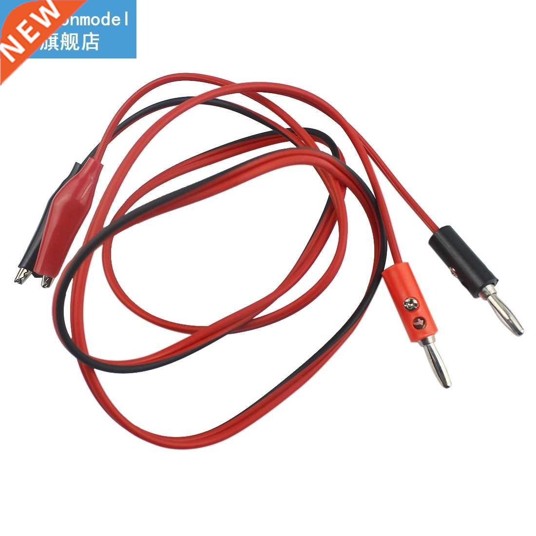 Red and Black Alligator Testing Cord Lead Clip to Banana Plu