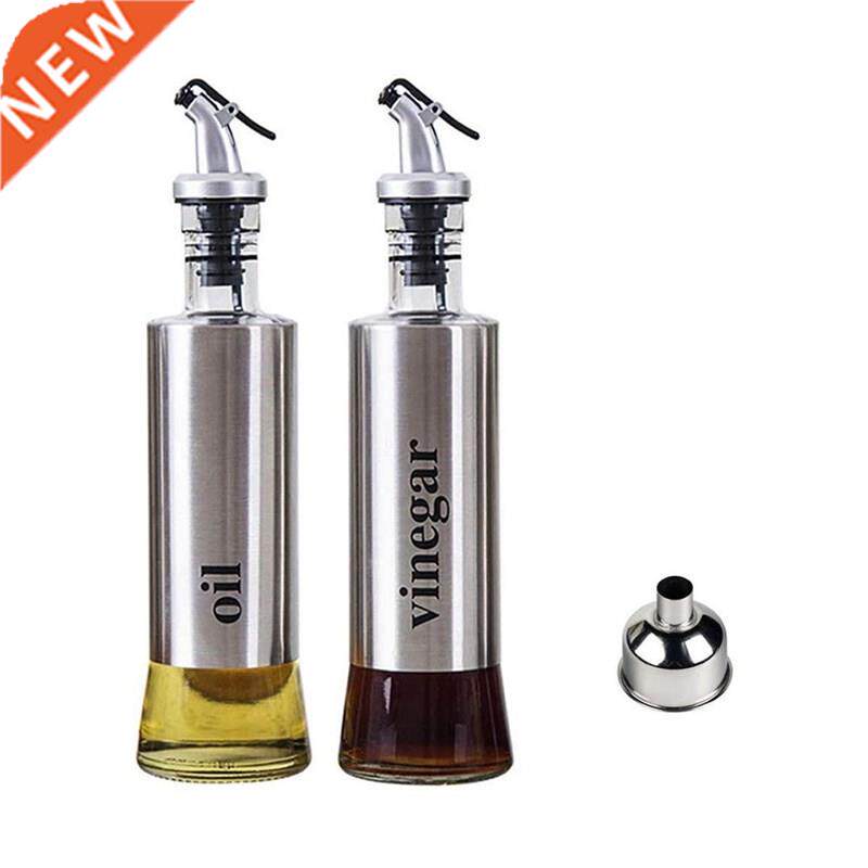300ML Oil & Vinegar Bottle Set, 2 Pcs Olive Oil Dispense - 实物图