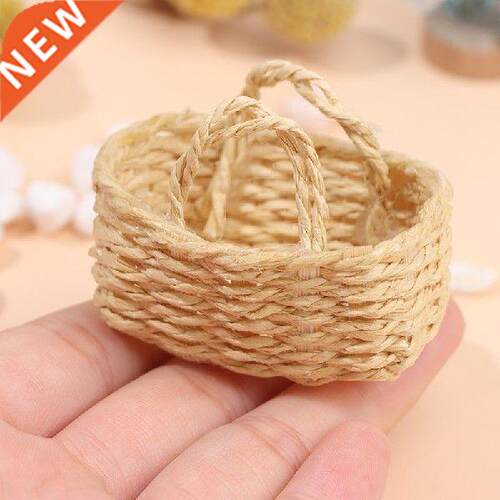 Mini 1/12 Cute Dollhouse Rattan Frame Hand-woven Vegetable