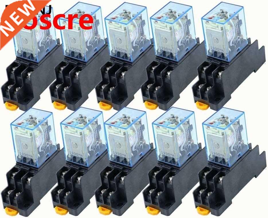 10pcs MY2P HH52P MY2NJ 12V 24V DC / 110V 220V AC coil genera