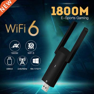 1800bps WiFi 6 USB Adapter Dual Band AX1800 2.4G/5GHz Wirel