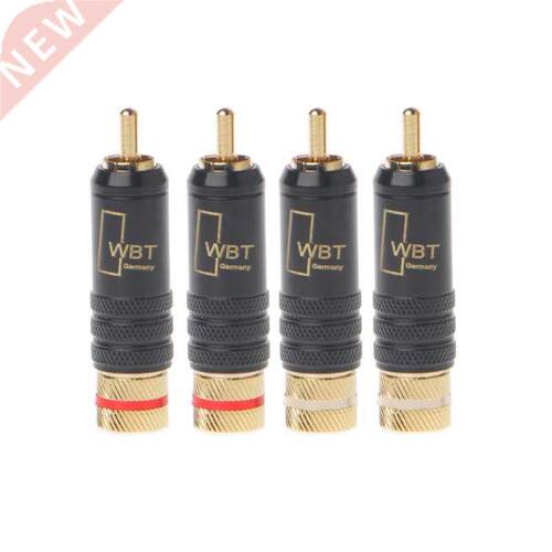 4pcs Gold Plated Copper RCA Plug RCA Connector Screws Solder
