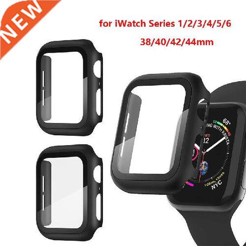 PC+Tempered Glass For Apple Watch case 1/2/3/4/5/6 Full