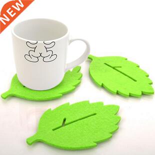 LINSBAYWU PCS Fashion leaf-shaped Tea Cup Coaster Heat