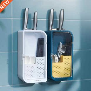 Wall Mountng Ktchen Dran Chopstck Cage Holder Fork