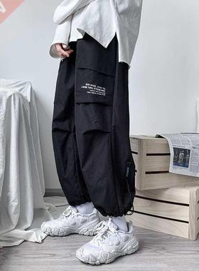 Black Cargo Pants Men‘s Hip Hop Sreetwear Fashion Jogg