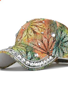 Weed Hat for Men Embroidered Hat Women Female Summer Flash D