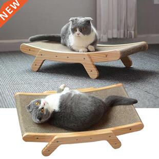 Wooden Cat Scratcher Scraper Detachable Lounge Bed 3 In 1 Sc