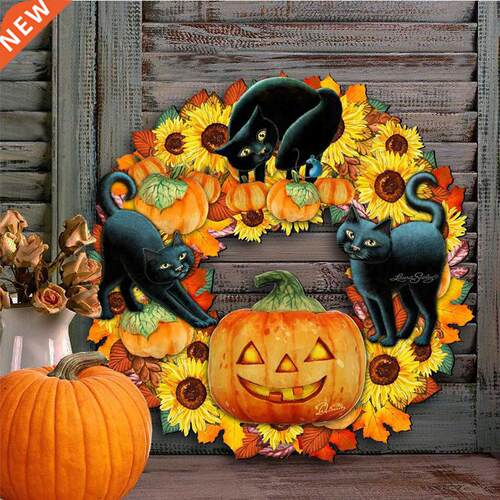 Decorative Pendant Halloween Funny Decor Sunflower Pumpkin