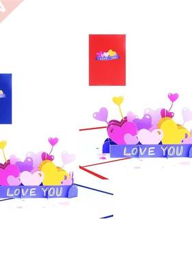 I Love You Heart D Pop Up Card Ms Valentines Day Cards
