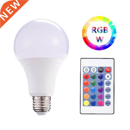 E27 RGB LED Bulb Ligs 3W 5W 10W 15W RGB Lamp Changeable Co