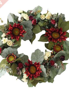 Autumn Sunflower Wreath for Front Door Wall Window Wedding P