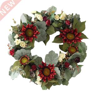 Autumn Sunflower Wreath for Front Door Wall Window Wedding P