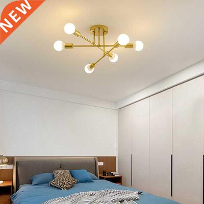 Modern Golden LED Ceiling Lights for Living Room Bedroom Int