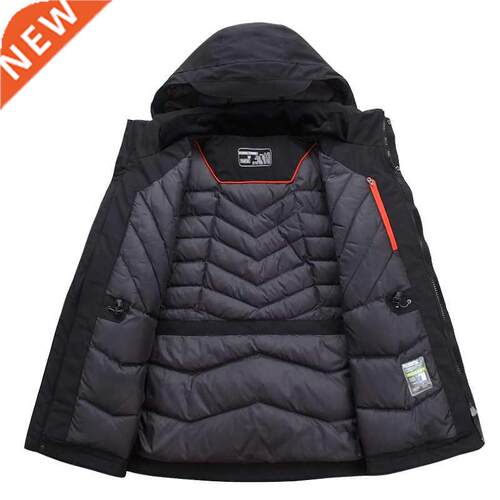 Top White Duck Down Jacket Men Thick Winter 2021 NEW Hat Det