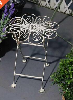 European style folding flower round table modern simple balc