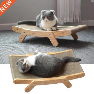Wooden Cat Scratcher Scraper Detachable Lounge Bed 3 In 1 Sc