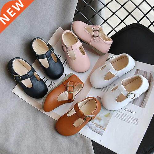 Spring Autumn Kids Shoes T Strap Leather Shoes For Girls Boy