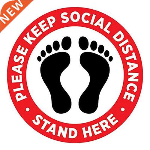 Social Distancing Floor Decal Sticker - Stop 6 Feet Apart