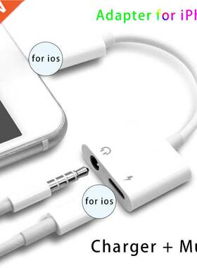 2 IN 1 Audio Adapter Charging Earphone Cable For iPhone 13 1