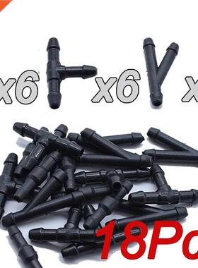 18PCS Windscreen Washer Joiner Pipe Connector T Piece Straig