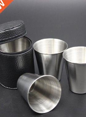 4 Pcs / Set Polished 30 Ml Mini Stainless Steel Shot Glass