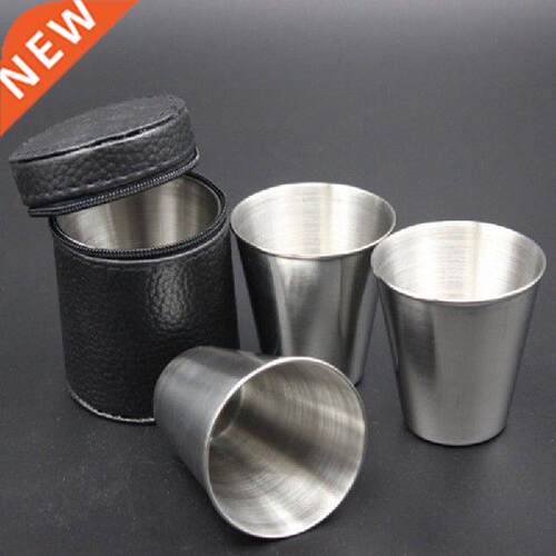 4 Pcs / Set Polished 30 Ml Mini Stainless Steel Shot Glass