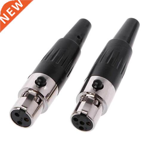 1Pcs High Quality Mini XLR 3 4 Pin Female Plug Small XLR Aud
