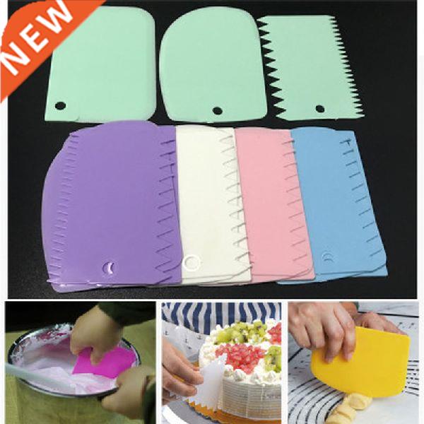 3Pcs/set Dough Cake Scraper Plastic Cake Model Blade Bread