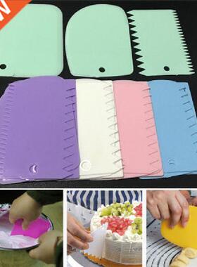 3Pcs/set Dough Cake Scraper Plastic Cake Model Blade Bread