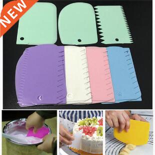 3Pcs/set Dough Cake Scraper Plastic Cake Model Blade Bread