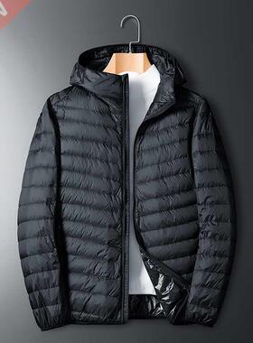 Man Spring Autumn Jacket White Duck Down Jackets Men Hooded