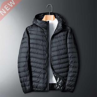 Man Spring Autumn Jacket White Duck Down Jackets Men Hooded