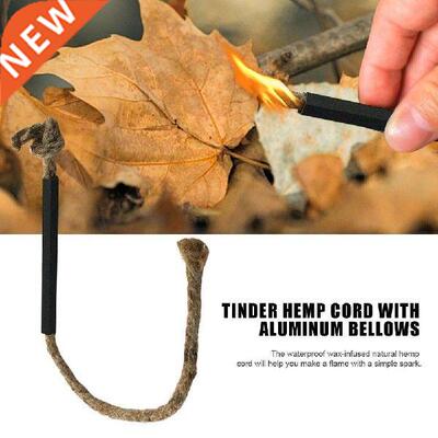 Camping Barbecue Fire Lighter, Wax-dipped Hemp Rope, Fire