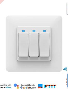 New 1/2/3 Gang Smart WiFi Wall Light Switch Timer For Alexa