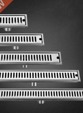 1 Set Stainless Steel Floor Drain Bathroom Shower Long Drain