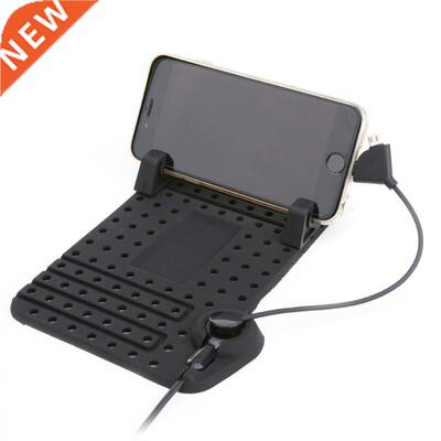 Phone Car Holder With Charger USB Cable Holder For iPhone Sa