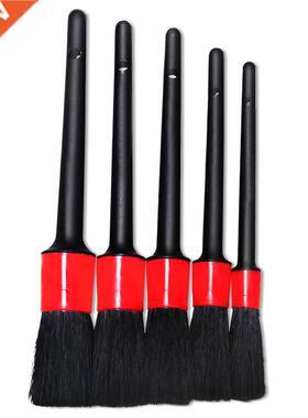 Car Exterior Interior Detail Brush 5PCS Boar Hair Bristles B