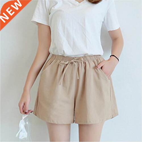 2022 New Women's Shorts Hot Summer Casual Cotton Lnen Short