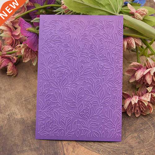 DIY Plastic Embossing Folder Leaves Design Scrapbook Card M