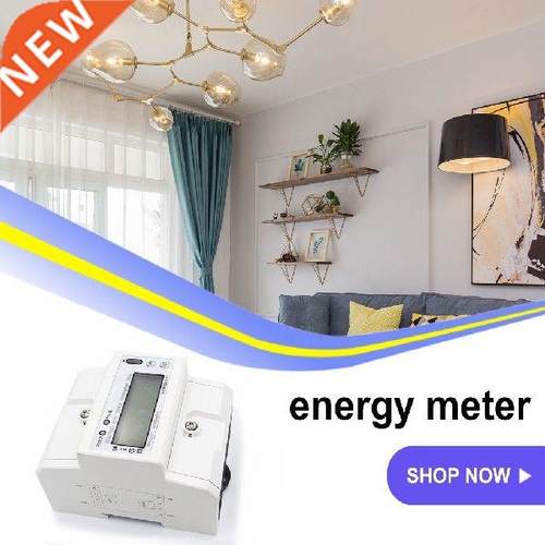 Single Phase 2 Wire Energy Meter Removable LCD Display