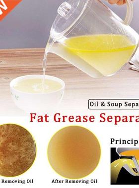 1500ml Kitchen Gravy Oil Soup Fat Separator Grease Oiler Fil