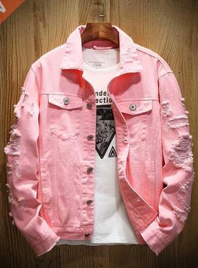 2021 Autumn New Men's Jean Jacket Slim Fit Cotton Denim Jack