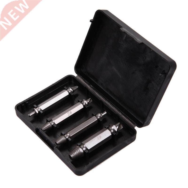 4PCS Double Side Damaged Screw Extractor Drill Bits Out Remo