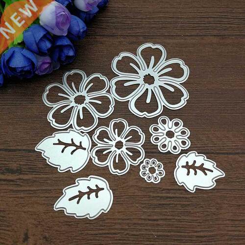 8pc flower spring leaf METAL CUTTING DIES Stencil Scrapbooki