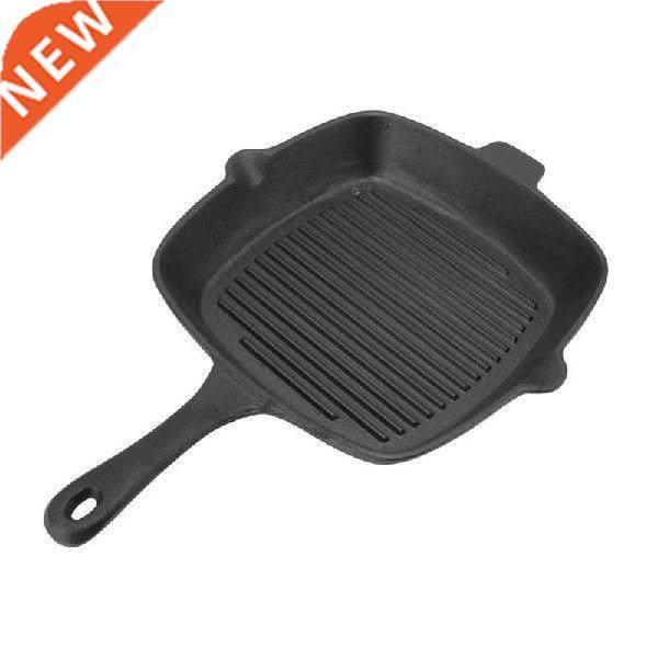 Cast?Iron?Grill?Pan Grill?Frying?Pan 10.2in for Sauteing