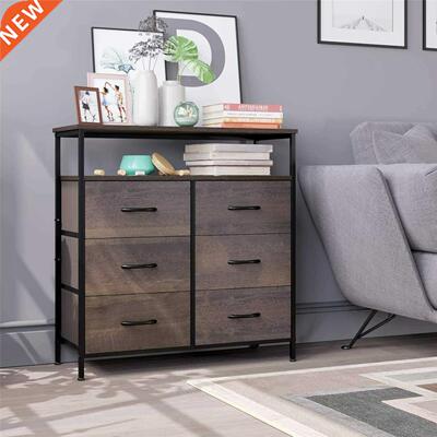 Sideboard Storage Cabinet Chest with 6 Drawers Wood Househ