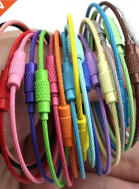 10-20pcs/lot Stainless Steel Wire Keychain Ring Key Keyring