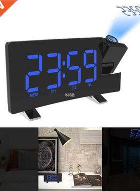 LED Display Digital Radio Alarm Clock Projection Adjustable